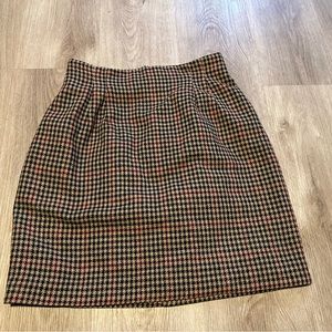 Norton McNaughton Black and Brown Mini Skirt